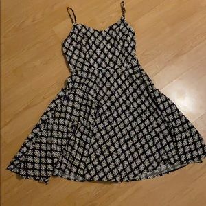 black and white dress